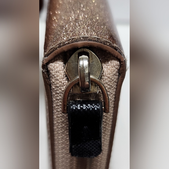 KATE SPADE Mavis Street Neda Continental Rose Gold Sparkle Leather Zip Wallet - Picture 13 of 16